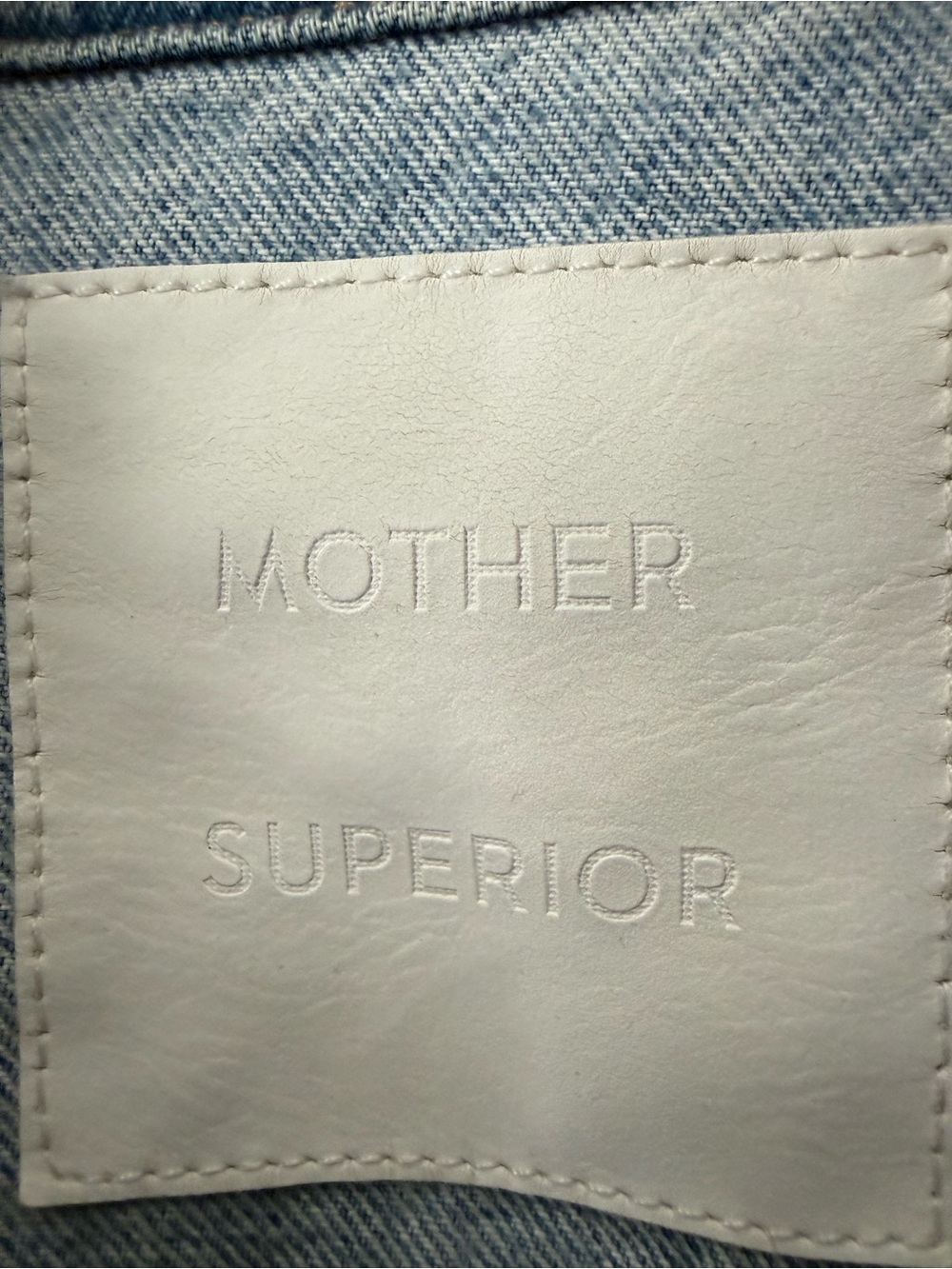 Mother Superior Cropped Light Blue Denim Jacket - Women Size Medium - Picture 2 of 3
